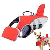 Chaleco salvavidas para perros - Chaleco de seguridad con asa para perros, chaqueta flotante con correas ajustables para río, lago, mar, playa, piscina, kayak
