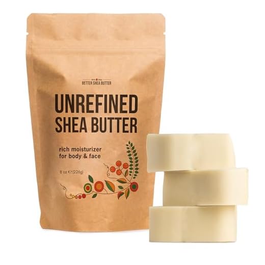 Raw Shea Butter - 100% Pure African Unrefined Shea Butter for Hair | Skin Moisturizer for Face and Body | Use for Soap Base, DIY Whipped Lotion, Lip Balm - 8 oz Block