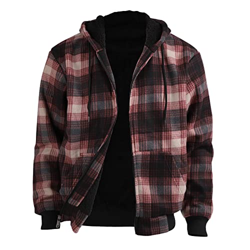 Image of Gary Com Heavyweight Sherpa Hoodies for Men, Thick Fleece Lined Full Zip Up Winter Warm Sweatshirts Work Jackets