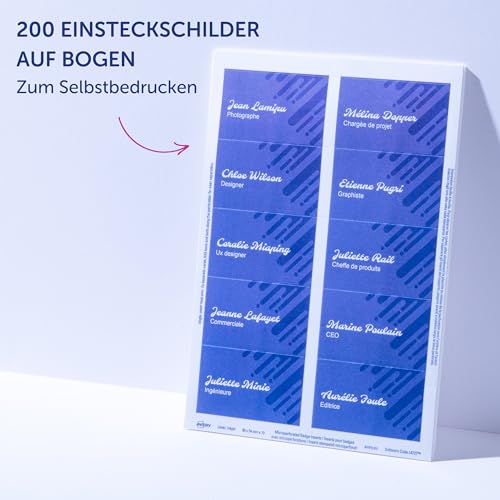 Avery L4727-20 Namensschild-Einsteckschilder 54 x 90 mm