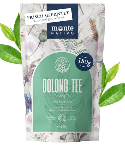 Té Oolong Monte Nativo (180g) – Té Oolong en Hoja Suelta – Auténticas Hojas de Té Chino – Aromático, Puro y Natural – Sin Aditivos – Infusión Refrescante y Saludable