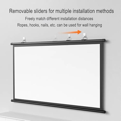 Pantalla portátil manual retráctil para proyector miniatura 3