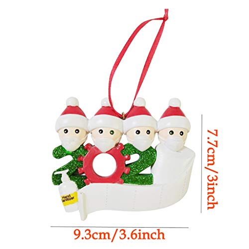 GALAFIRE Succper Personalized Name Christmas Ornament kit 2020 Quarantine Survivor Family Customized Christmas Decorating Kit Ornament Xmas Tree Ornaments 2020 Christmas Holiday Decorations Xmas Gift - Thumbnail 3