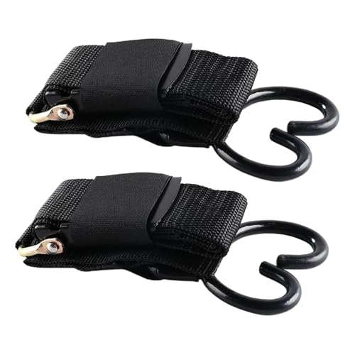 Kanoauo Correas de Amarre, 2 Unidades Cinturón para Electrodomésticos, Correas Tensoras De 1.2 Metros con Gancho Semicircular para Moto Remolque Mudanzas Camión Camping