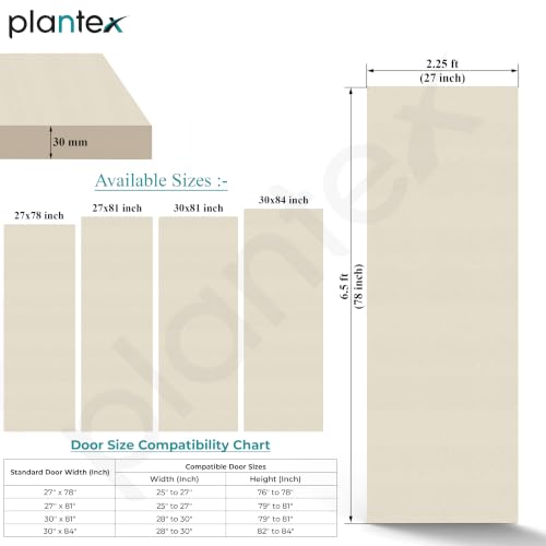 Image of Plantex WPC Doors for Home (30 mm - Thickness) /Waterproof Bathroom Door /2.25x6.5 Feet Wooden Finished Door for Office /Balcony /Kitchen, Density-550 (27x78 inch)