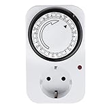  Aigostar - Temporizador eléctrico mecánico con funcionamiento 24 horas y semanal
