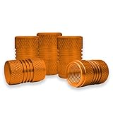 5 Pcs Tire Valve Stem Caps, Aluminum Alloy Tire Valve Stem Caps, Air dust Proof Cover with Rubber Se