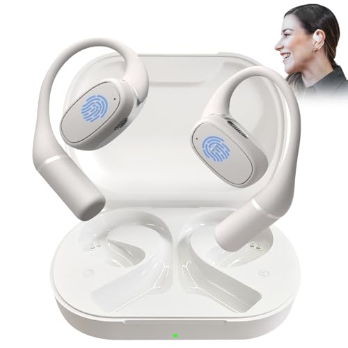 Ai Translation Earbuds Real Time, 150 Language Translator Device, Wireless Bluetooth Earbuds Over The Ear for Travel Business Learning, White, Noise Cancalletion, 28 Hours, Bluetooth 5.4