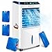KESSER® Mobile Klimaanlage 4in1 Luftkühler – Air Cooler mit Fernbedienung & Timer, 10L Wassertank, Ionisator & Luftbefeuchter, Ventilator Klimagerät ohne Abluftschlauch, 3 Stufen inkl. Kühlakkus