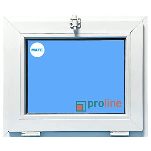 ECO-BLU V08M Ventana Pvc Baño 600x500 Golpete Abatible Climalit Mate, Blanco, 600 x 500 mm