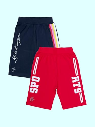 Image of KiddoPanti Girls Knee Length Cycling Shorts Pack of 2