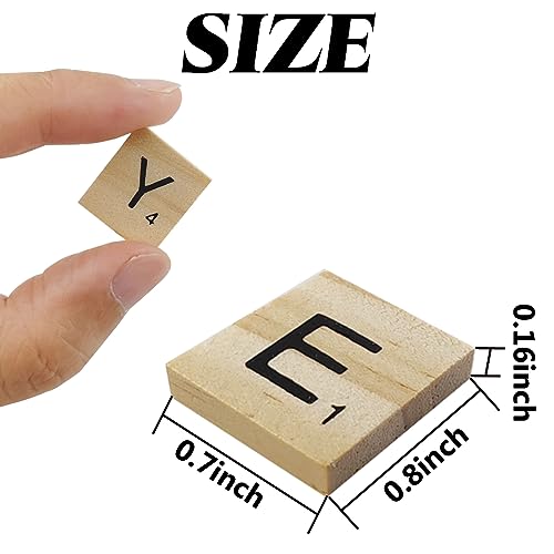 GXXMEI 1000pcs fichas de letras de madera para manualidades miniatura 2