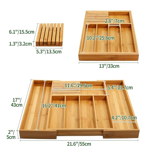 VaeFae-Bamboo-Silverware-Drawer-Organizer-Kitchen-Expandable-Utensil-Holder-and-Cutlery-Tray-with-Divider-Flatware-Storage-and-Removable-Knife-Block
