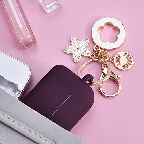 Image of Case for Airpods Pro 1st 2nd Generation - VISOOM Airpods Pro 1 /2 Cases Cover Women Silicone iPod Pro 2 Earbuds Wireless Charging Case Girl Bling Keychain for Apple Airpod Gen Pro 2