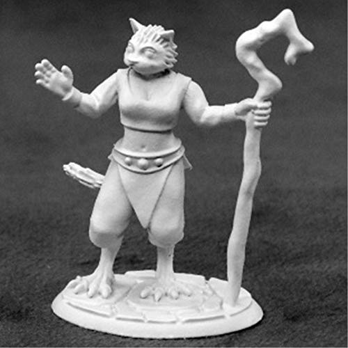 Figurine Catfolk Sorceress Échelle 25mm Finition Précise Reaper Miniatures