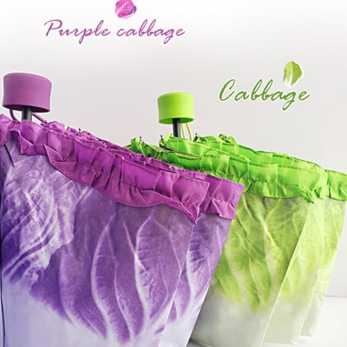 Parapluie motif chou pliable anti-UV efficace contre le vent - 7