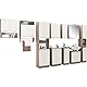 Pelipal Badezimmer Hängeschrank Quickset 380 in Weiß Glanz/Sanremo Eiche Terra Quer Nachbildung, 50 cm breit | Bad Wandschrank mit 2 Türen und 2 Einlegeböden