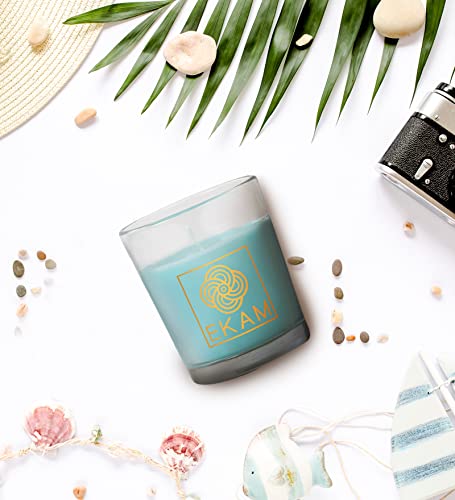 Image of EKAM Ocean Dream Votive Scented Candle, 117 Grams | Ideal for Home Decor, Gifting & Aromatherapy| 10 Hours Burn Time