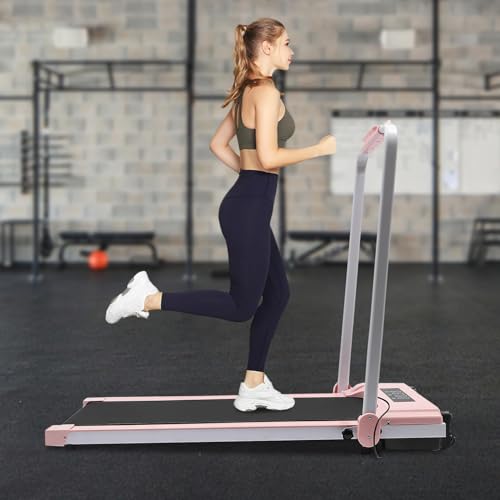 Image of Under Desk Treadmill - 2 in 1 Foldable Electric Running Machine, Walking Jogging for Home, Office