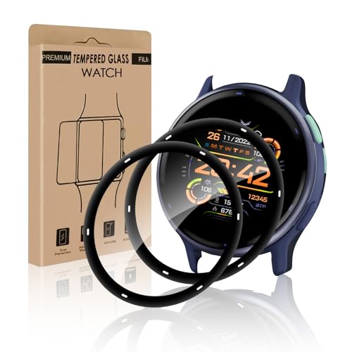Carantee 2 Stück Schutzfolie für Panzerglas für Garmin Vivoactive 5 HD Anti Kratzer Blasenfreier Anti-Öl Extrem Robust Vivoactive 5 Schutzglas 3D Curved Präzise Passform Anti-Schock Displayschutz