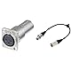 Neutrik NA3FDM Adapter in D-Form XLR 3-Pol Female auf XLR 3-Pol Male Stagg 25019310 Patch-Kabel 0,3m, 1x XLR Stecker/1x XLR Buchse