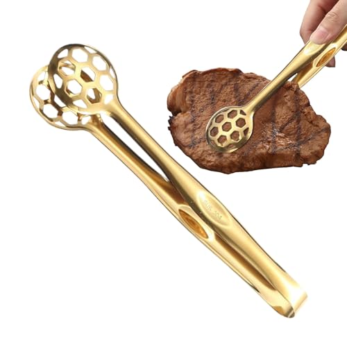 Zonge para hornear pinzas de cocción de acero inoxidable para hornear, herramienta de cocina resistente al calor | Fritas de bloqueo no resbaladas para parrillas, tostado, ser