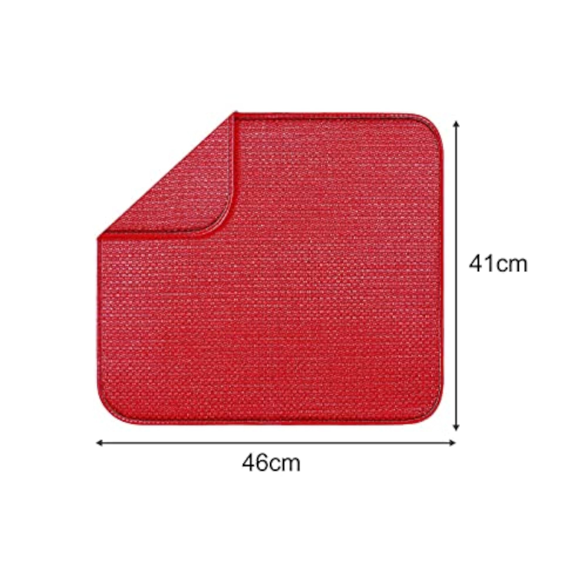 Red Drying Mat for Kitchen Counter and Sink