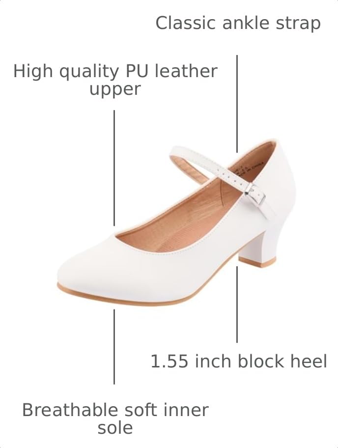 Image of ARCLIBER Character Shoes for Women Ankle Strap 1.55 inch Dance Heels for Ballroom Salsa Tango