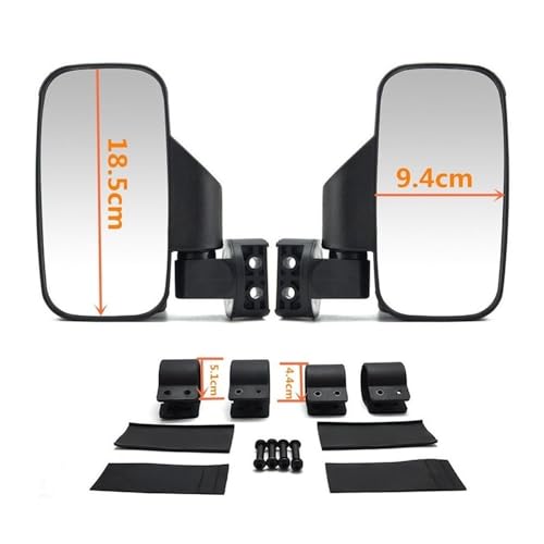 Rétroviseur UTV ATV grand angle avec collier de fixation réglable pour RZR - 4