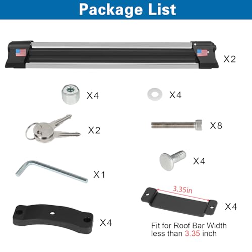 OUTPRIZE Ski Rack for Roof Rack, Extended Version Aluminum Snowboard Rack with Key Locked Clamping Mechanism for 6 Pairs of Skis or 4 Snowboards, Silver - Thumbnail 6