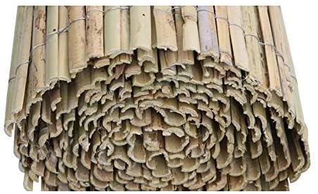 Mugar - Cañizo Nacional Caña Partida para exteriores en Rollo, Cerramientos naturales media caña 95% ocultación. Disponibles 1x5m, 1.5x5m, 2x5m (Rollo 1x5m)