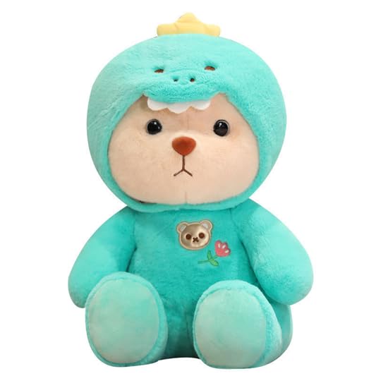Image of SCOOBA Adorable Hoodie Teddy Soft Toy with Beautiful Dino shap Green Dress (Hoodie Teddy Green)