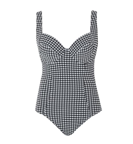 Panache Women's Paloma Gingham Swimsuit – Balcony Support, Retro Chic Style3
