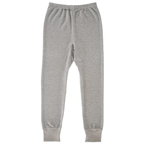 Fruit of the Loom Little Girl's 2 Pack Waffle Thermal Underwear Pants, Black Soot/Light Grey Heather, 6-6X4