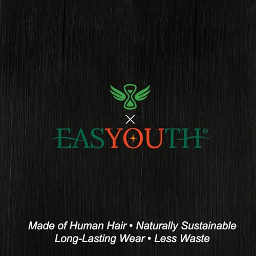 Image of Easyouth 22 Inch Tape in Extensions Human Hair Black, Invisible, Seamless | Tape in Hair Extensions Human Hair Jet Black, 20pcs 50g, for Women, for Daily Use, Add Length, Tape in Remy Hair Extension