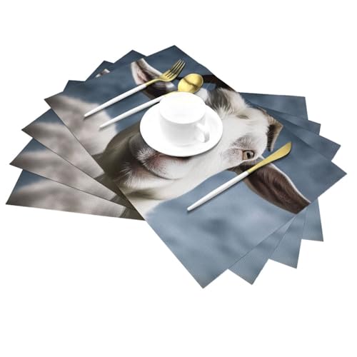 Set de table chèvre thermorésistant 46x30 cm tissé antidérapant - 3