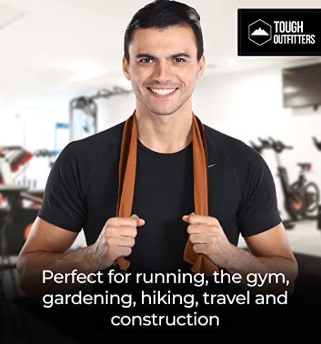Tough Outdoors Cooling Towels - Cooling Neck Wraps For Hot Weather - Neck Cooler For Quick Cool Down For Gym, Workout, Running, Golf & Yoga - Skin Cancer Foundation Recommended #TOP5