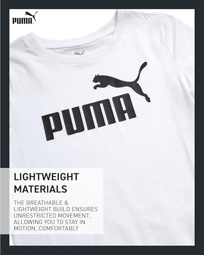 Image of PUMA Girls T Shirts - 2 Pack Short Sleeve Logo Graphic Tees - Casual Everyday Athletic Shirts for Girls (Sizes: S-XL)