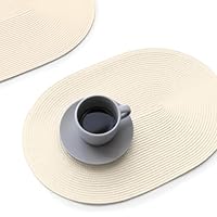 Lot De 6 Sets De Table En Rabane + Chemin De Table Framboise - Tissé Main - Madagascar