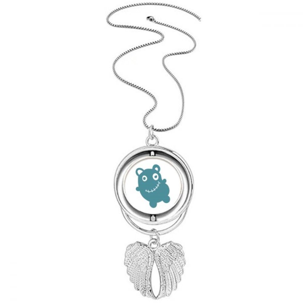Collier pendentif ours ange et extraterrestre, cadeau original - 4
