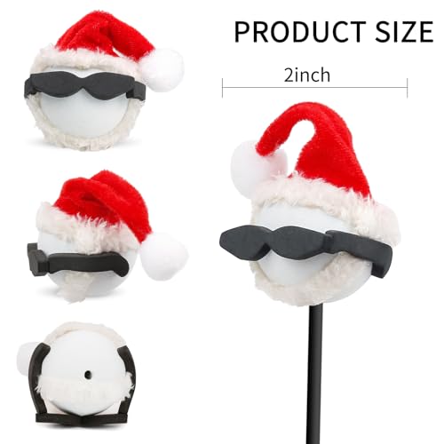 YGMONER Santa Claus Antenna Toppers 2-Pack - Festive Car Decor with Santa for Easy Parking Spot Locator, Christmas Antenna Ball for Auto Accessories