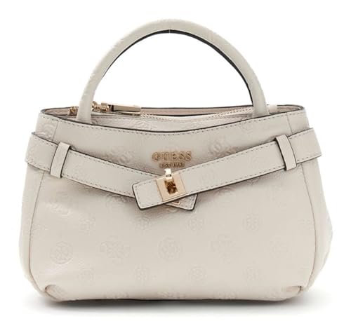 Sac à main GUESS Ella Logo Mini Satchel Stone bandoulière écru