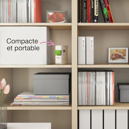 EPSON LW-C410 | Imprimante d'étiquettes portable - Bluetooth, application mobile, impression jusqu'à 18 mm, 50 rubans, haute résolution, coupe automatique - maison et bureau