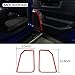 4PCS Car Interior Door Speaker Cover Trim for 2010-2017 Dodge Ram (red)