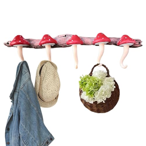 Genérico Wall Mounted Coat Rack   Mushroom