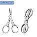 2Pcs Folding Scissors,Portable Stainless Steel Telescopic Cutter, Safety Foldable Pocket Badge Small Scissors for Home, Office, Craft, Sewing, Nurse Accessories, Travel