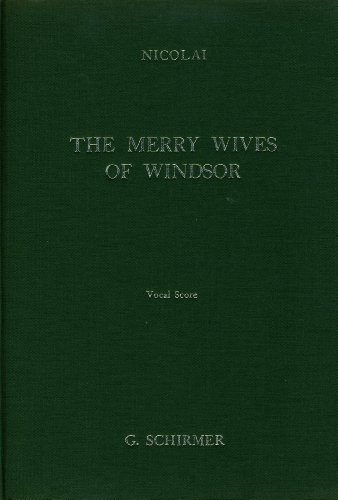 The Merry Wives of Windsor Vocal Score B005TTE22E Book Cover