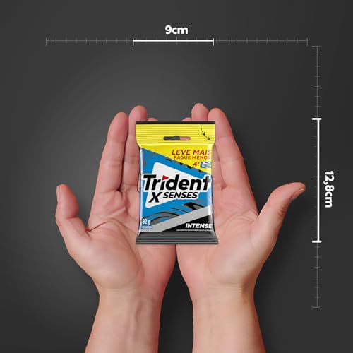 Pack Goma de Mascar Menta Forte Trident Xfresh Pacote 32g 4 Unidades