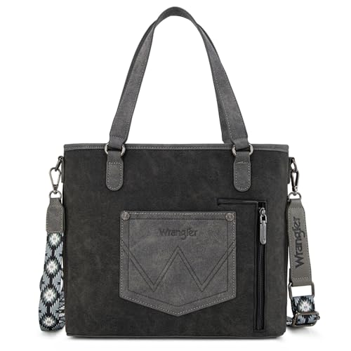 Image of Montana West X Wrangler Tote Bag for Women Western Purses with Detachable Strap Medium Satchel Handbags | with Crossbody Strap