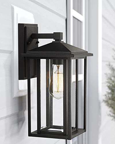Zeyu Porch Wall Lantern 2 Pack, Outdoor Light Fixtures Wall Mount In Black Finish With Clear Glass, 1951-2Pk Bk #TOP3